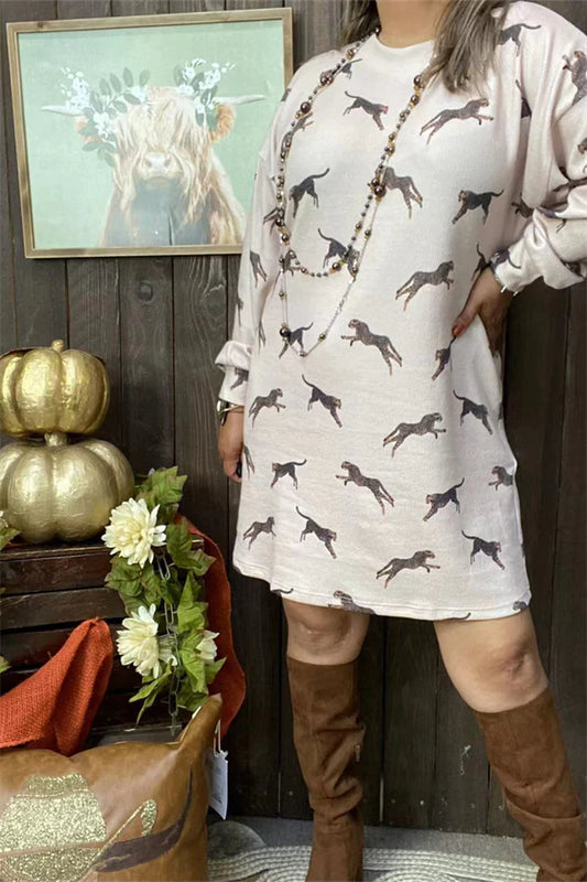 Cheetah Print Sweater Dress