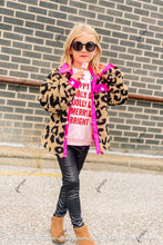 Load image into Gallery viewer, RTS: Leopard MOMMY AND ME Sherpa shacket-
