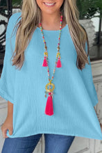 Load image into Gallery viewer, ARUBA BLUE CRINKLED BLOUSE
