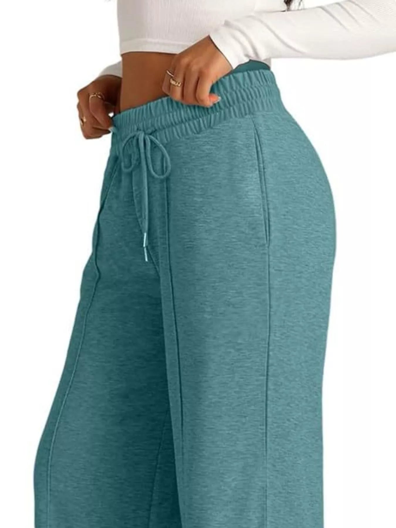Wide Leg Drawstring Pants