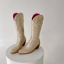 Load image into Gallery viewer, RTS: The Elle Woods Bend and Snap Cowgirl Boot-
