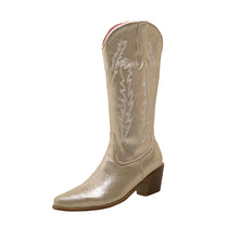 Load image into Gallery viewer, RTS: The Elle Woods Bend and Snap Cowgirl Boot-
