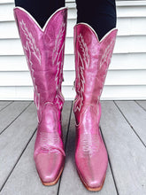 Load image into Gallery viewer, RTS: The Elle Woods Bend and Snap Cowgirl Boot-
