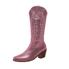 Load image into Gallery viewer, RTS: The Elle Woods Bend and Snap Cowgirl Boot-
