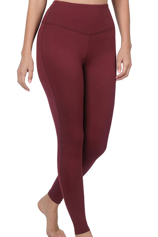 Dark Burgundy Leggings