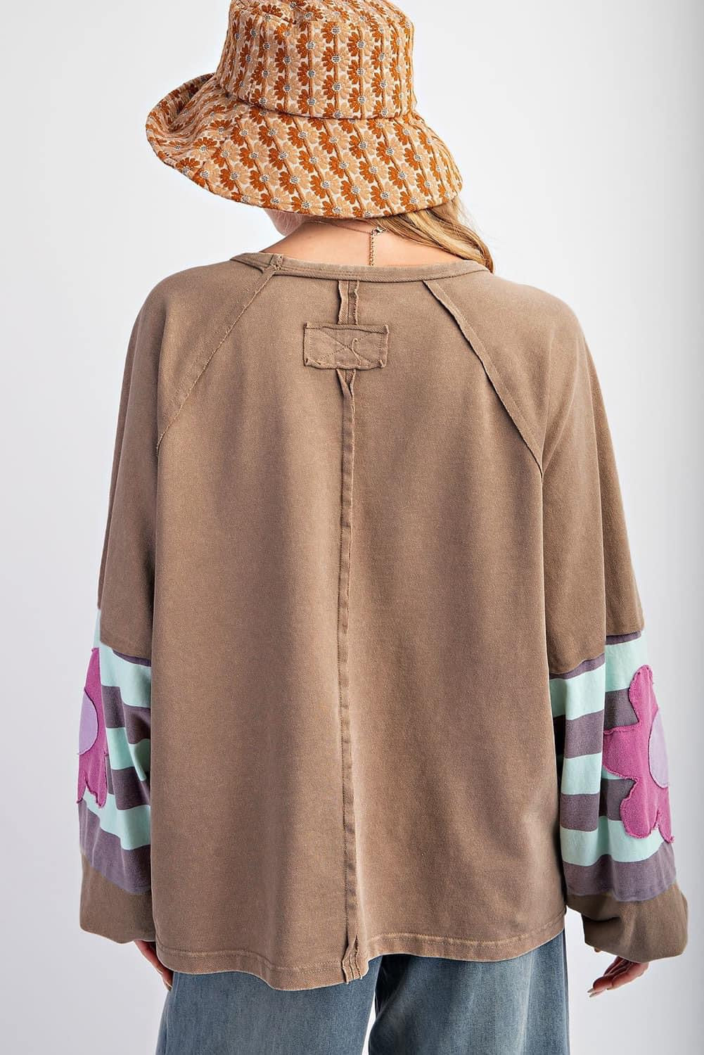 Flower Patchwork Wxposed Sean Oversized Top