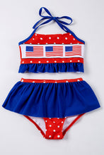 Load image into Gallery viewer, RTS: Girls Two-piece Flag Swim
