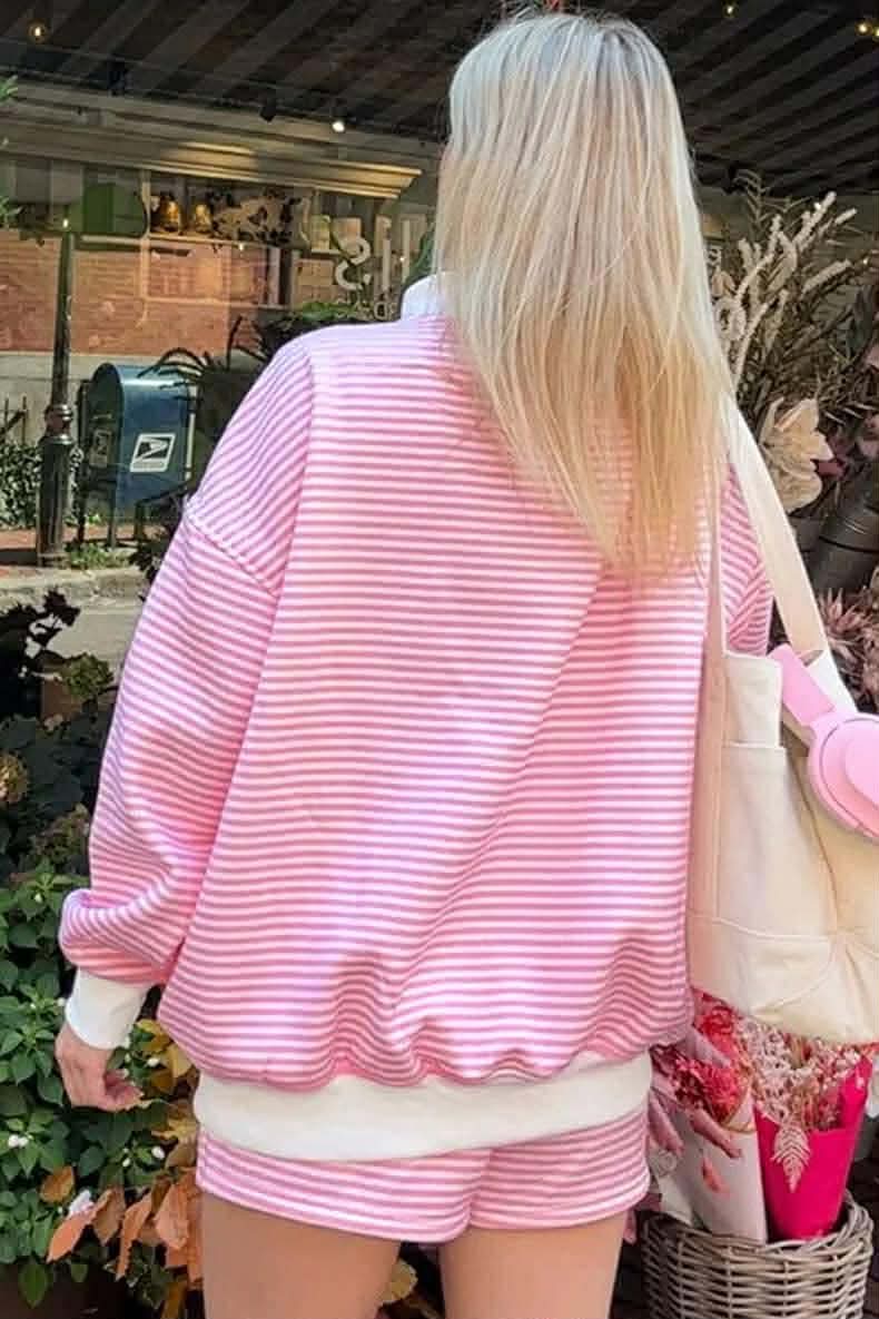 Pink Striped Mock Sets