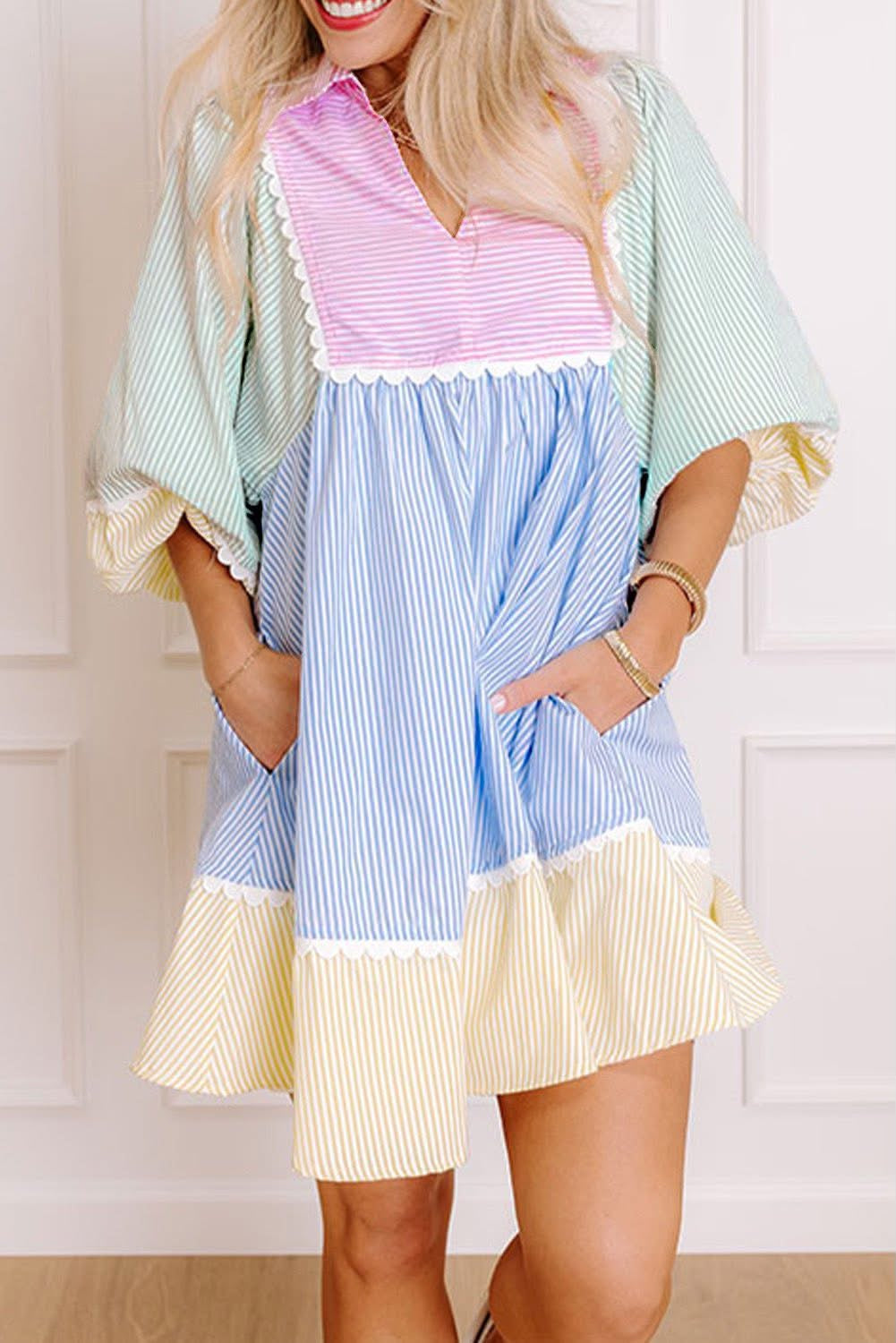 Pastel Striped Dress