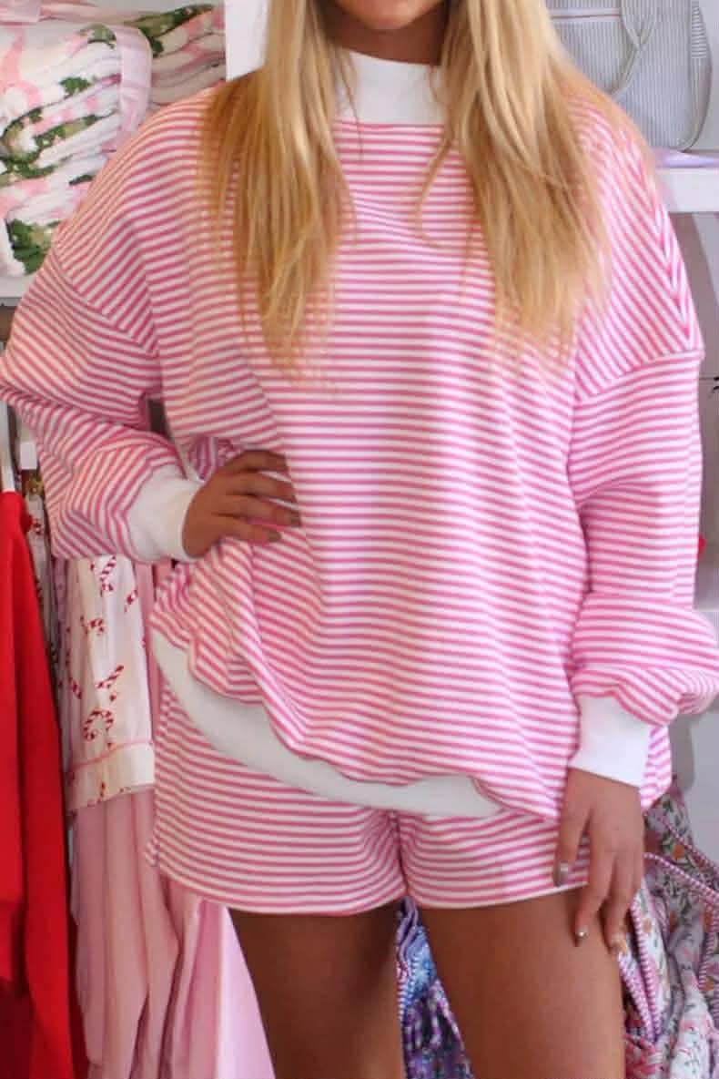 Pink Striped Mock Sets