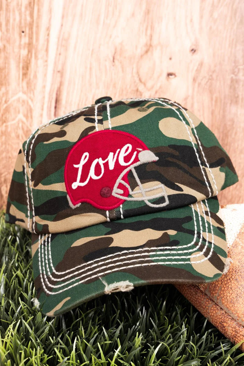 Camo Love Football Cap