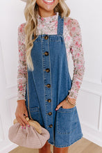 Load image into Gallery viewer, Front Button Pocketed Denim Dress
