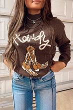 Load image into Gallery viewer, Western Howdy Boot High Neck Sweater
