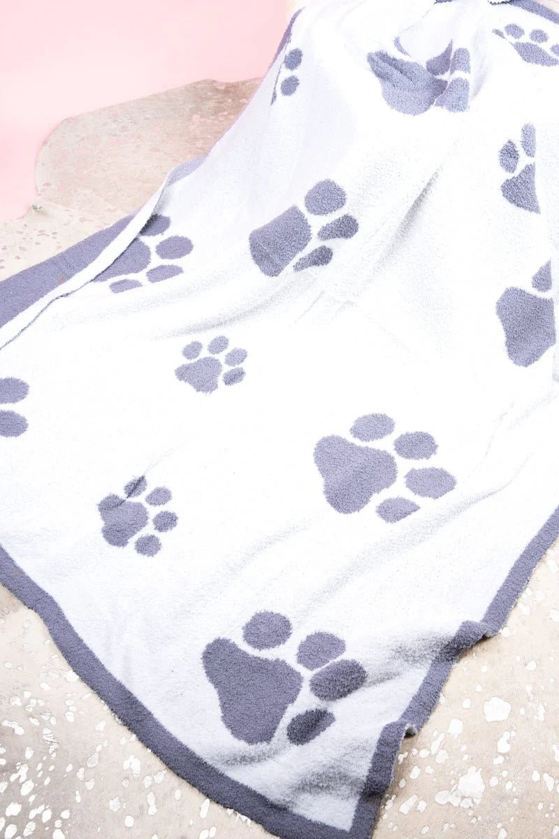 COZY CUDDLES EVIE PAW PRINT BLANKET