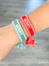 Load image into Gallery viewer, &quot;Merry&quot; Woven Christmas Bracelets
