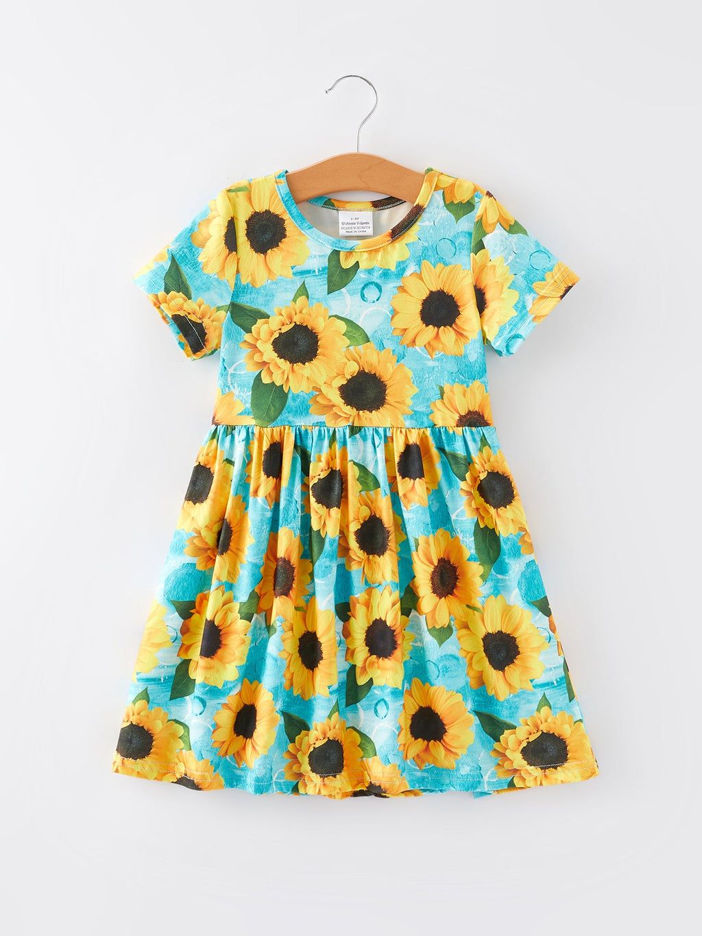 Sunflower Girls' Milk Silk Dress 3-piece Set
