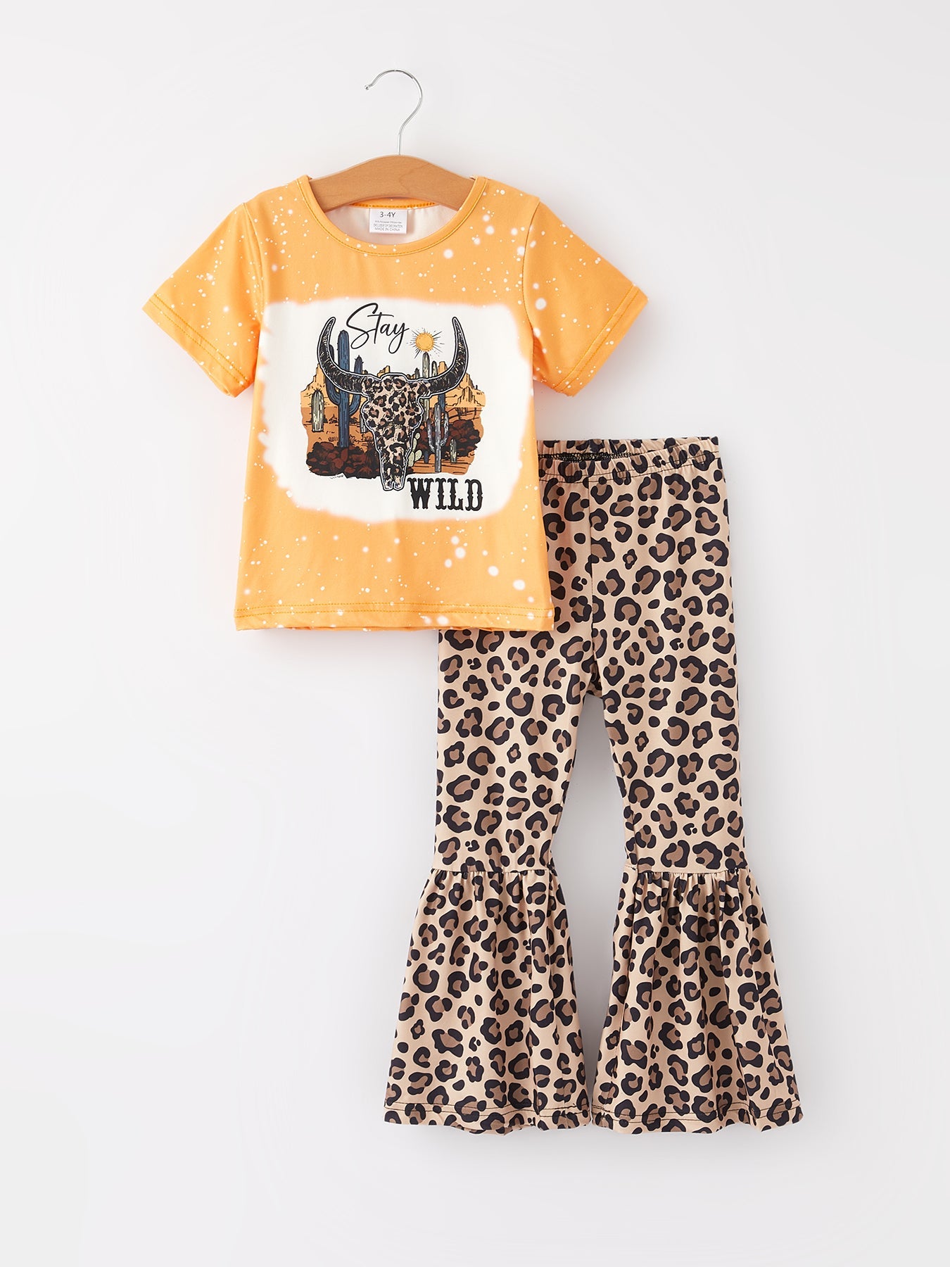 Western  Leopard Print Girls Set Rylee Faith Designs