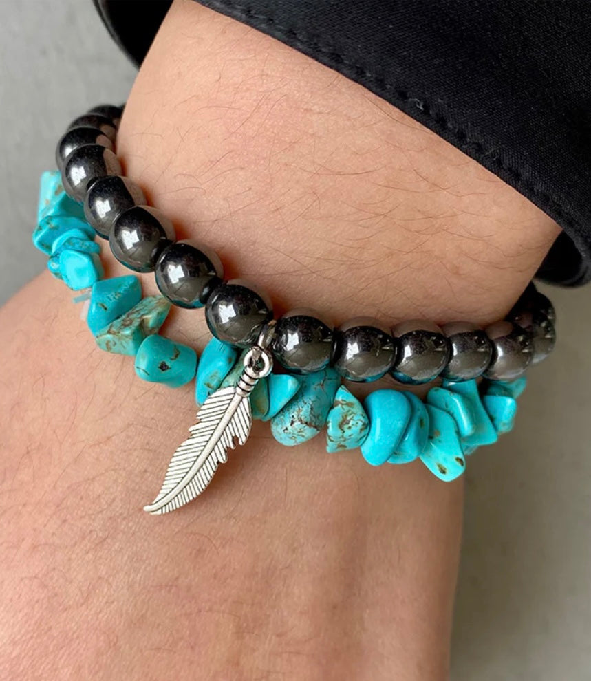 Turquoise Alloy Bracelet