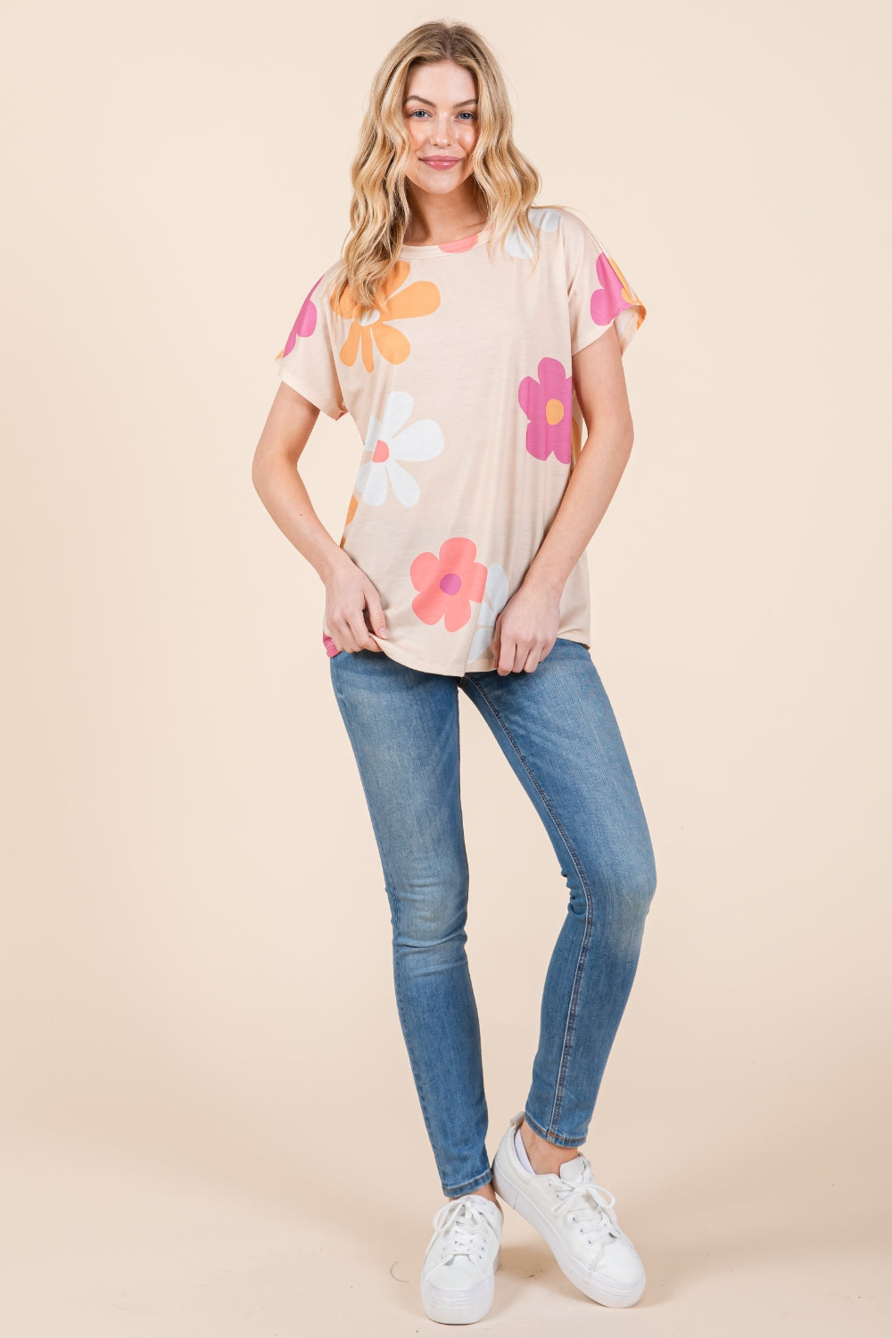 BOMBOM Floral Short Sleeve T-Shirt Creative Chaos Boutique