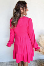 Load image into Gallery viewer, Textured Tiered Ruffled Mini Dress
