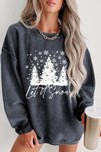 Load image into Gallery viewer, Gray Christmas Tree Flake Corded Sweatshirt
