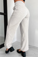 Load image into Gallery viewer, Light Grey Cross-Waist Wide Leg Lounge Pants
