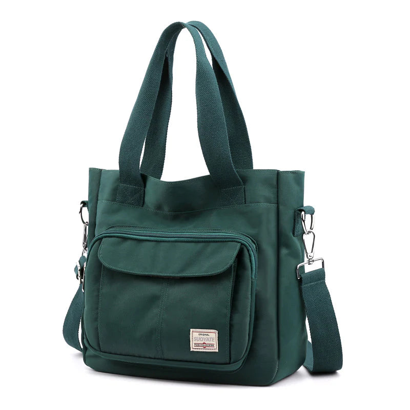 Multi Pockets Zipped Large Canvas Shoulder Bag Koc Wholesale