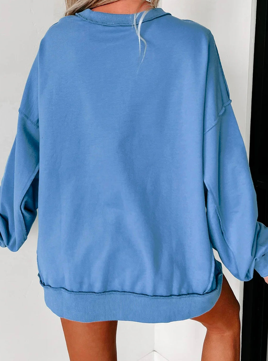 Sequin Trim Embroidered Star Sweatshirt