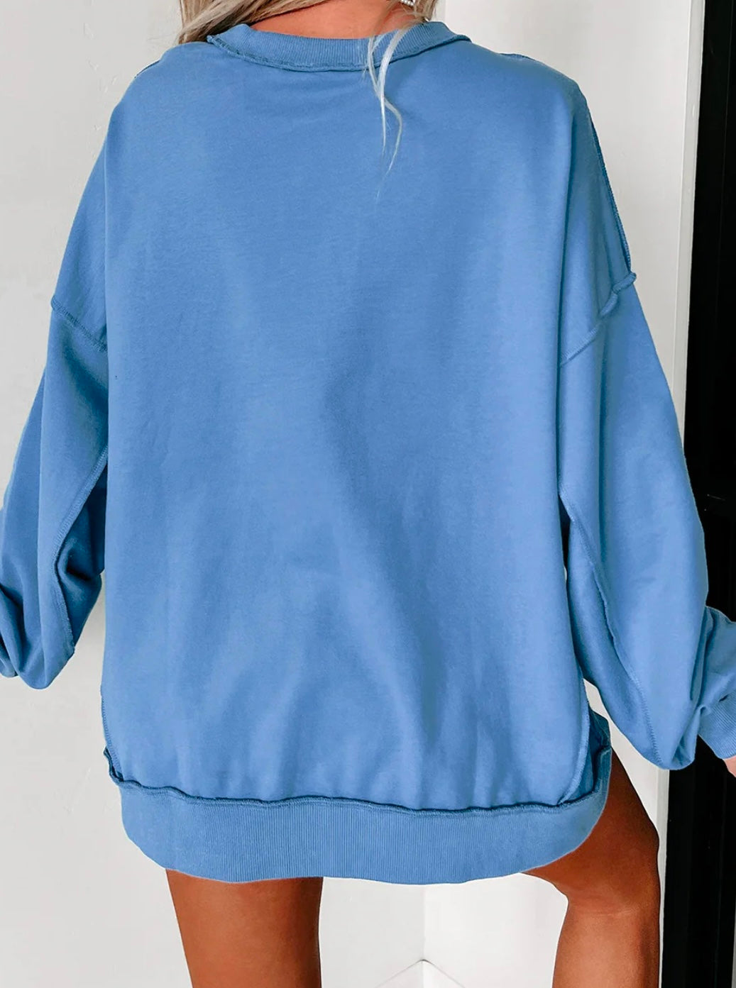 Sequin Trim Embroidered Star Sweatshirt