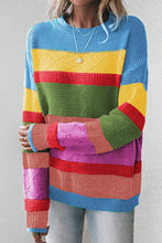 Load image into Gallery viewer, Colorblock Mixed Textured 
Sweater
