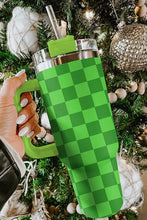 Load image into Gallery viewer, CHECKERED STAINLESS STEEL TUMBLER **SHIPPING EXPECTED TO BEGIN ON DATE 10/22**
