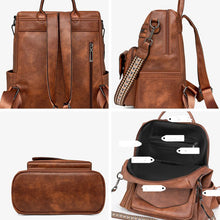 Load image into Gallery viewer, Two Tone Tassel Backpack Purse

