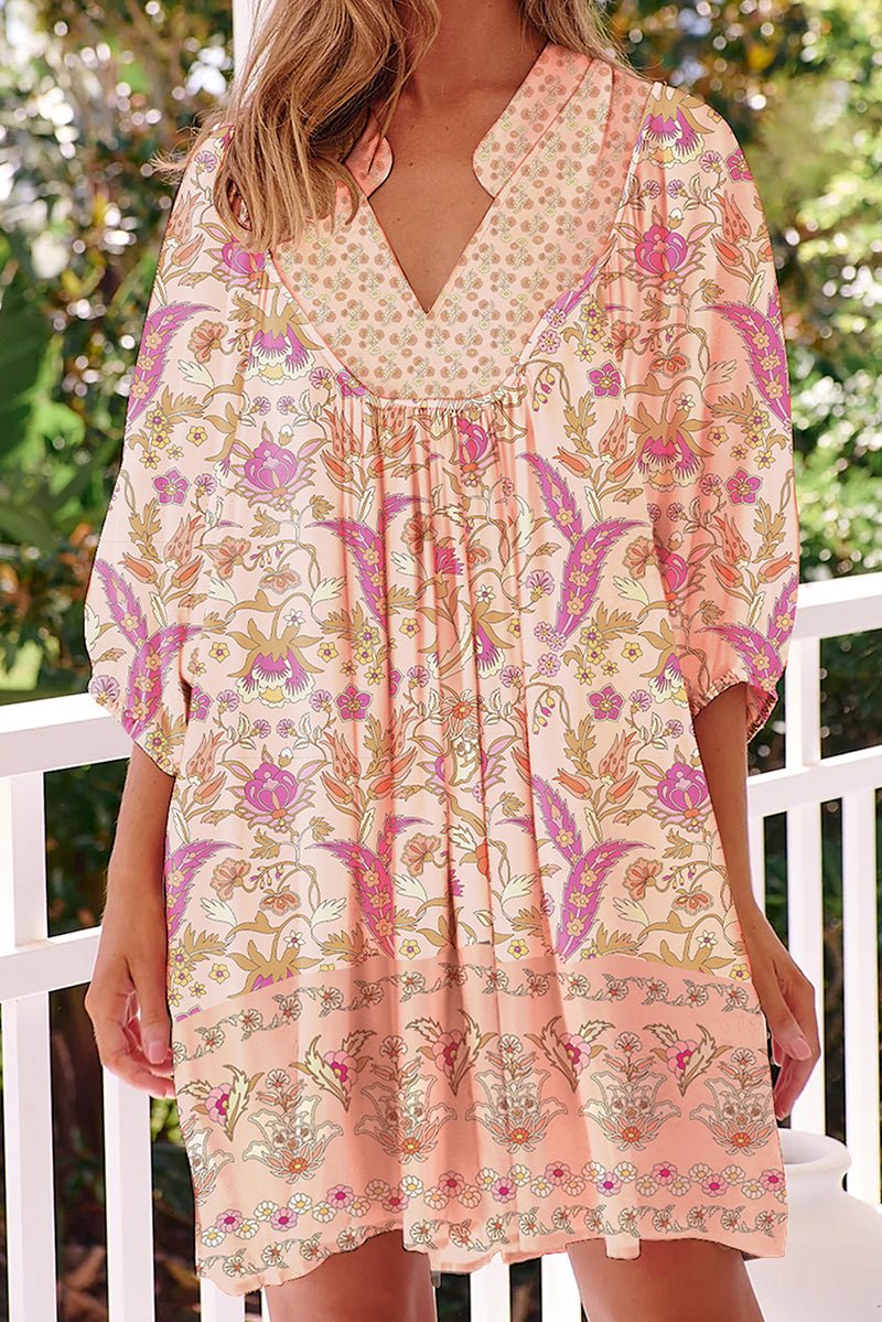 PERFECTION PINK FLORAL MINI DRESS **SHIPPING EXPECTED TO BEGIN ON DATE 5/12**