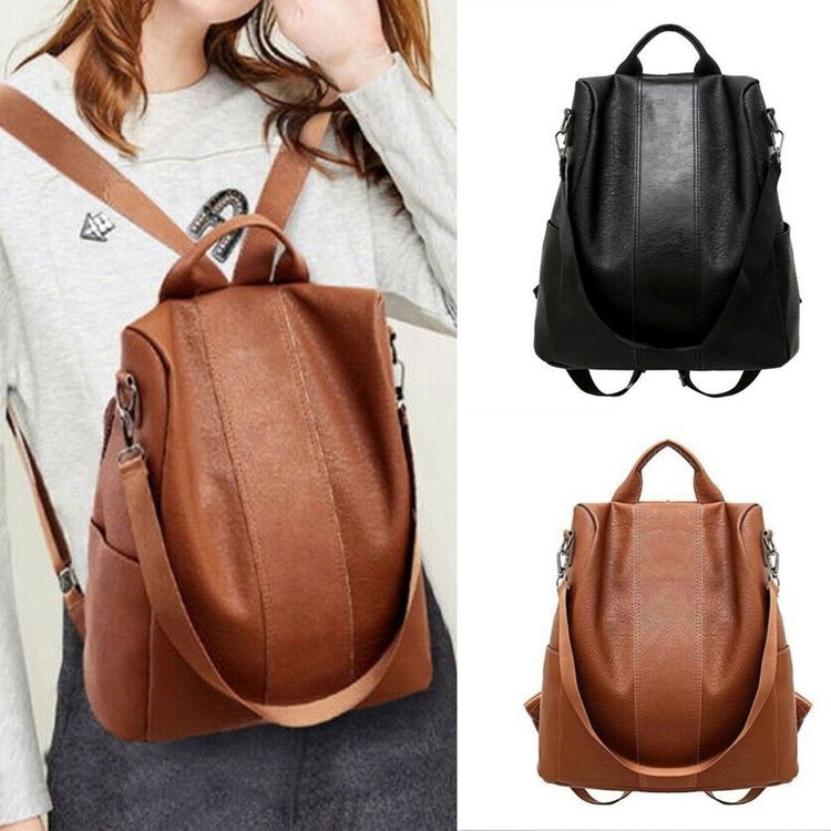 Sizzling Anti-Theft Vintage Style Leather Backpacks for Teenager Girls And Women School Bagpack For Females Travel Bags Stevvex