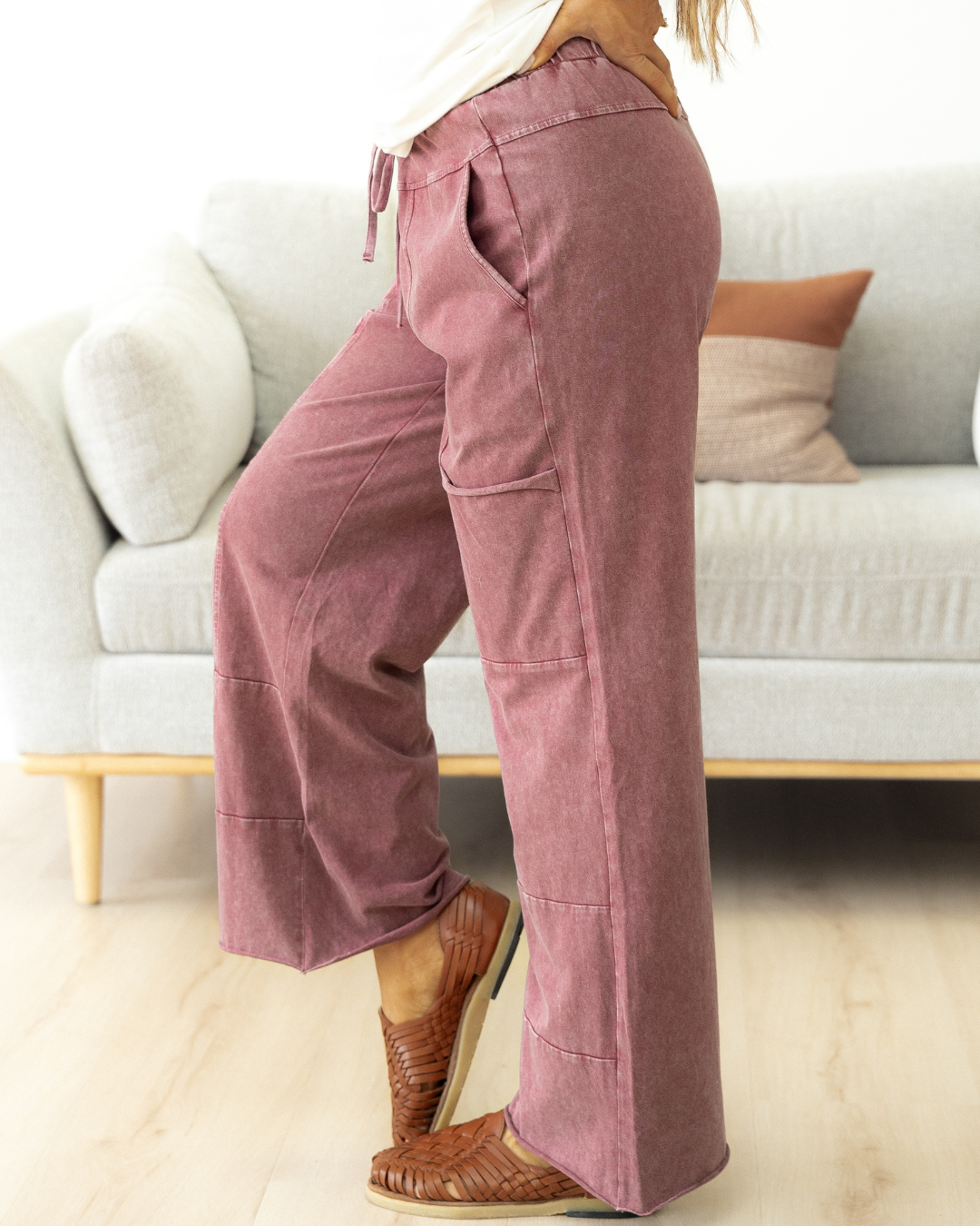Teagan Raw Hem Pants - Wild Ginger Indie & Co.
