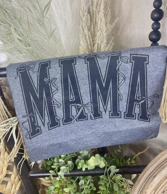 MAMA with Bows (Gildan Softstyle Tee)