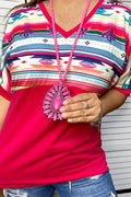 Bull Aztec Fuschia Top