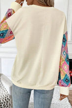 Load image into Gallery viewer, FALL IN LOVE WITH PATCHWORK LONG SLEEVE TOP**SHIPPING EXPECTED TO BEGIN ON DATE 9/23**
