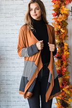 Load image into Gallery viewer, Colorblock Striped Patchwork Open Cardigan
