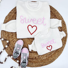 Load image into Gallery viewer, RTS: Mommy and Me Valentine&#39;s Sweetheart Sweater!
