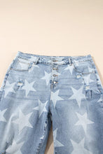 Load image into Gallery viewer, Star distressed denim PLUS size jeans
