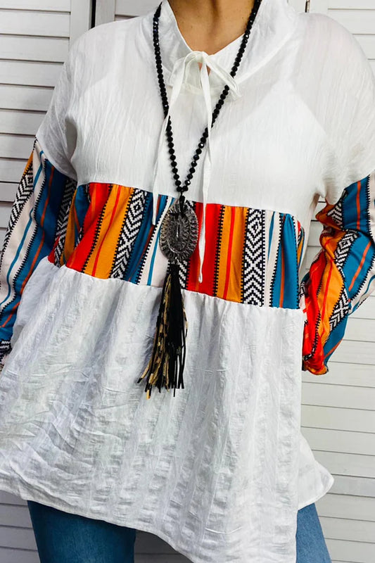 Multi Color Striped Long Sleeve Top