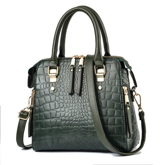 Luxe Alligator Leather Shoulder Bag - Stylish Premium Leather Bag for Women Country in My Heart