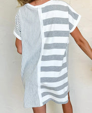 Load image into Gallery viewer, Stripe Mixed Print Set/Dress
