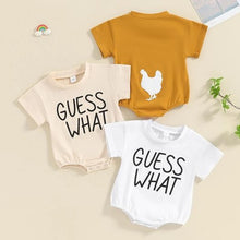 Load image into Gallery viewer, RTS: &quot;Guess what? Chicken butt&quot; Onesie-
