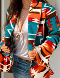 Collared Neck Long Sleeve Jacket