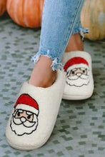 Load image into Gallery viewer, SANTA CLAUSE WHITE PLUSH SLIPPERS **SHIPPING EXPECTED TO BEGIN ON DATE 10/25**
