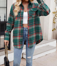 Load image into Gallery viewer, Mandy Plaid Button Up Long Sleeve Shirt
