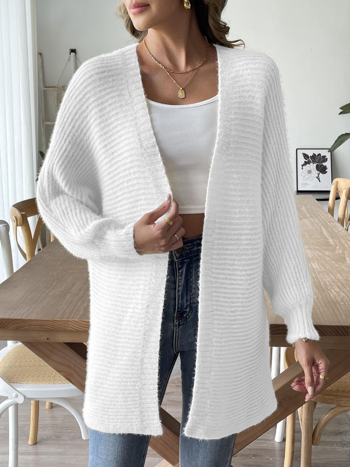 Open Front Long Sleeve Cardigan Creative Chaos Boutique