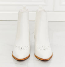 Load image into Gallery viewer, MMShoes Love the Journey Stacked Heel Chelsea Boot in White
